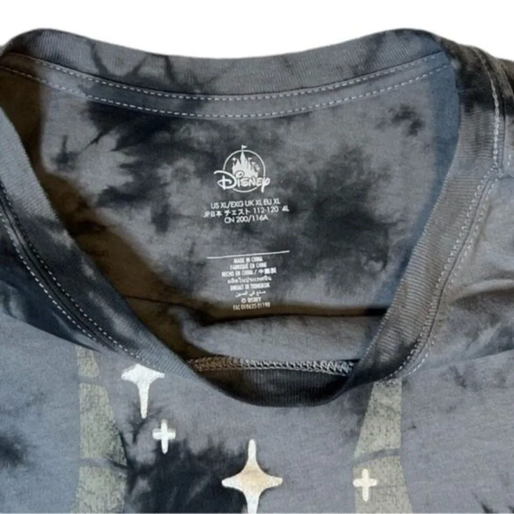 Maleficent Men's T-shirt tie-dye‎ Grey/Black